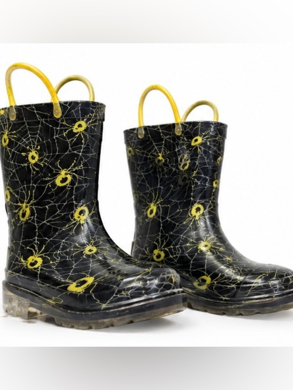 Western Chief Spider Halloween Theme Kids Rain Snow Light-up Waterproof Boots 10
